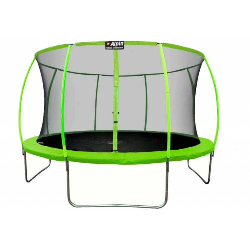 Батут "Alpin SKY Carbon" (12ft) с внутренней сеткой и лестницей (4 ноги). Диаметр - 374 см. Нагрузка - 150 кг.
