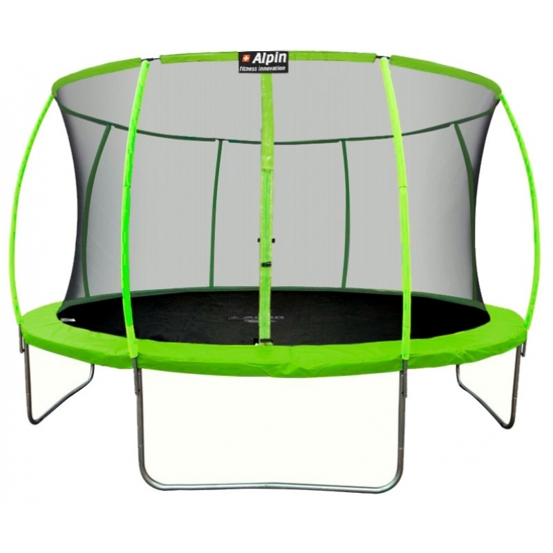 Батут "Alpin SKY Carbon" (12ft) с внутренней сеткой и лестницей (4 ноги). Диаметр - 374 см. Нагрузка - 150 кг.