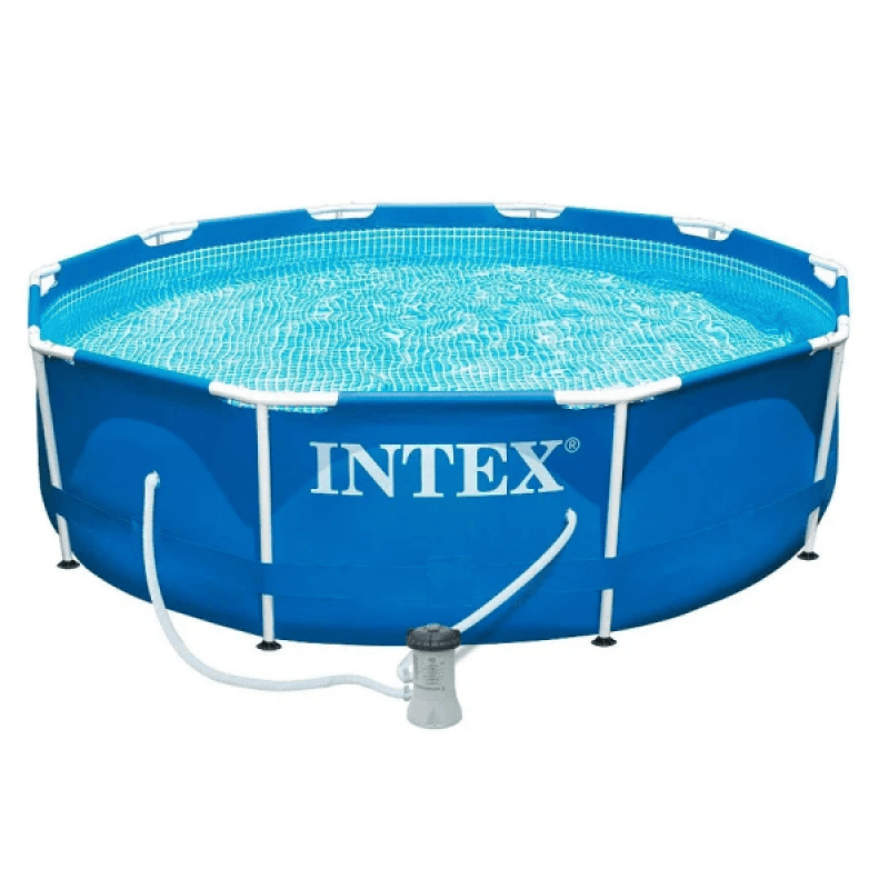 Каркасный бассейн Intex для дачи 28202 Metal Frame 305x76 + фильтр-насос 1250 л/ч