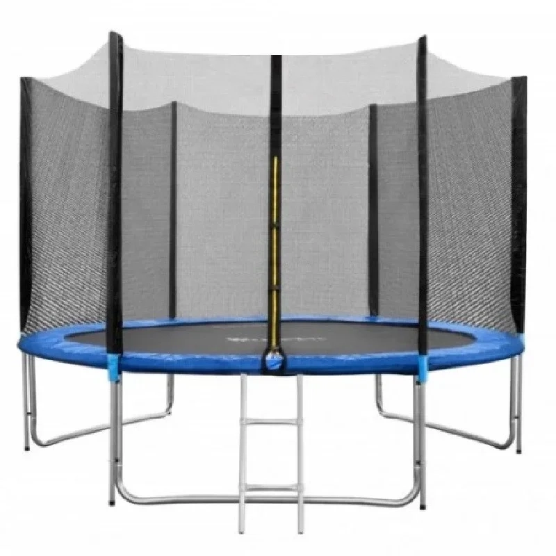 Батут SKYJUMP PRO синий (УСИЛЕННЫЙ) (8FT) с защитной сеткой, лестницей. Диаметр - 252 см. Нагрузка - 150 кг.