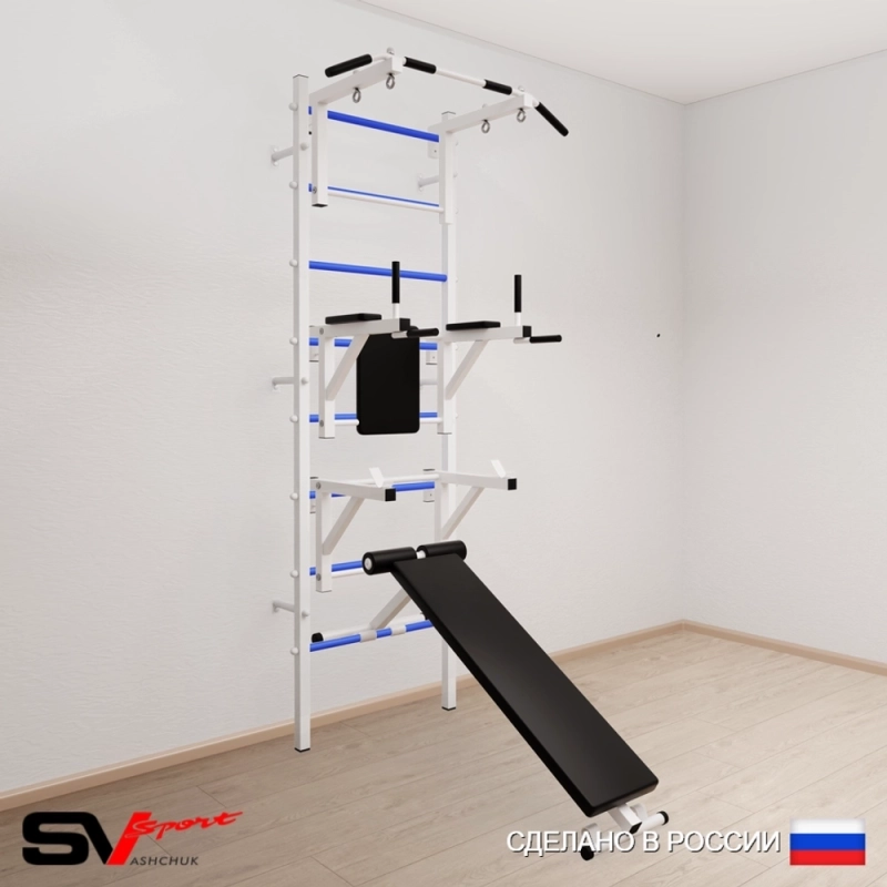 Шведская стенка Sv Sport 507 (Турник стандарт/Брусья/Стойка/Скамья)