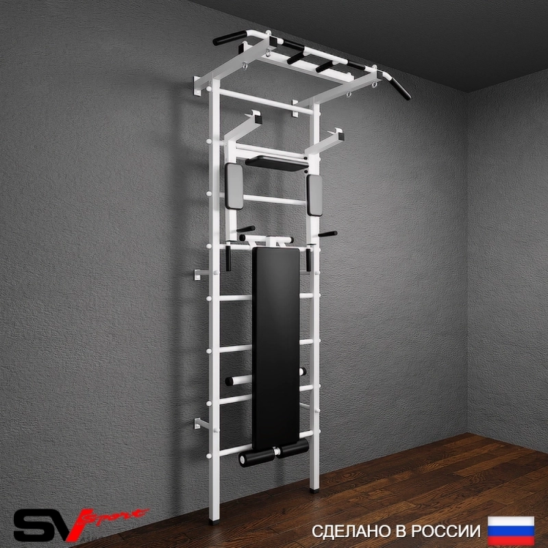 Шведская стенка Sv Pro 804 (Турник Pro/Брусья/стойка/Скамья)