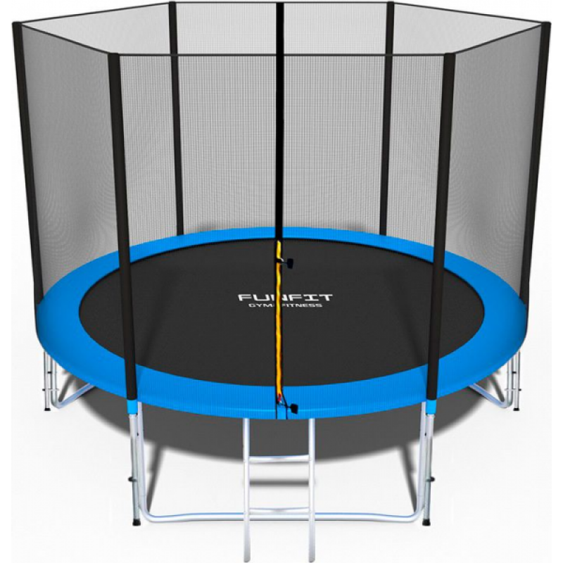 Батут Funfit PRO (УСИЛЕННЫЙ) (8FT) с защитной сеткой и лестницей. Диаметр - 252 см. Нагрузка - 150 кг.