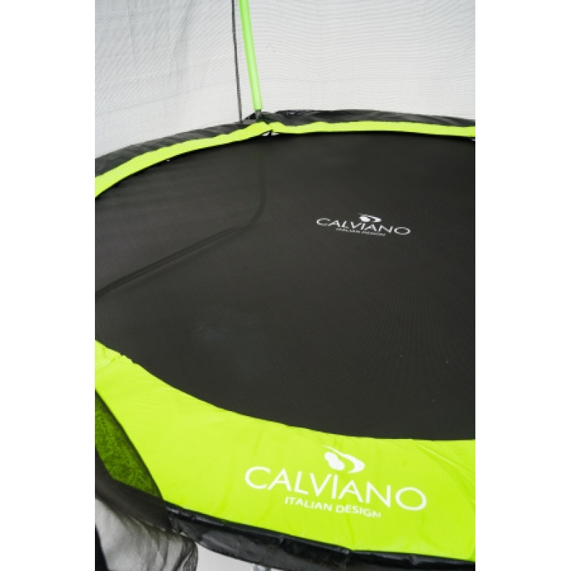 Батут "Calviano" (12ft) MASTER GREEN с внешней сеткой и лестницей. Диаметр - 374 см. Нагрузка - 150 кг.