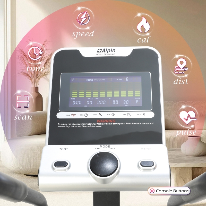 Велотренажер ALPIN Gross B-197M (маховик 8кг; 120 кг)