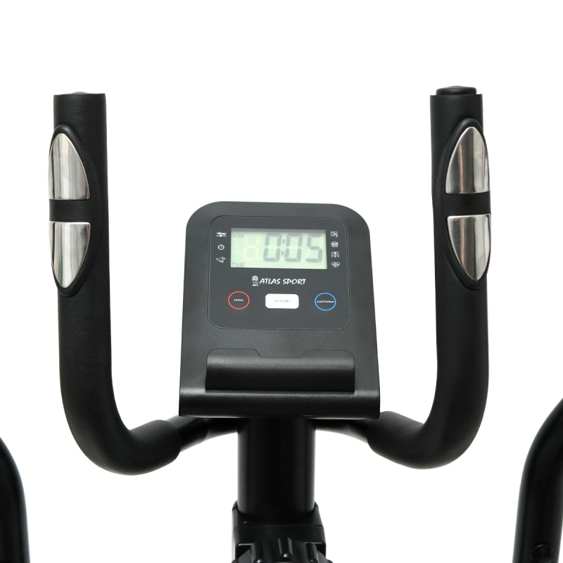 Эллиптический тренажер Atlas Sport Boost Black (маховик 4кг; 120 кг)