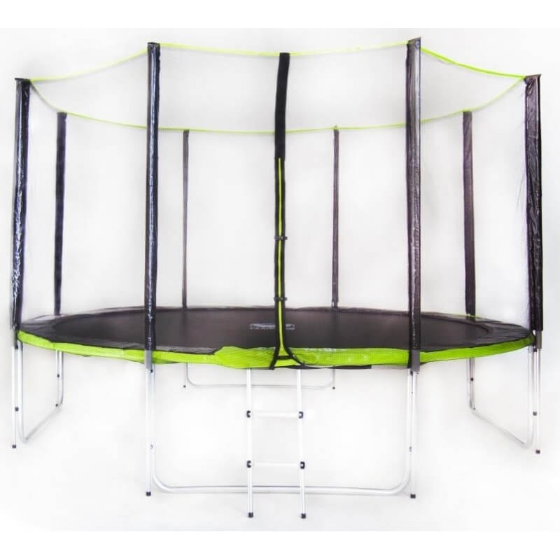 Батут "Fitness Trampoline GREEN" (14 FT) Extreme (усиленные опоры). Диаметр - 427 см. Нагрузка - 180 кг.