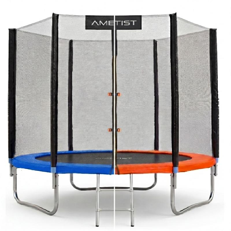 Батут "Ametist" (10 ft) с внешней сеткой и лестницей. Диаметр - 312 см. Нагрузка - 150 кг.