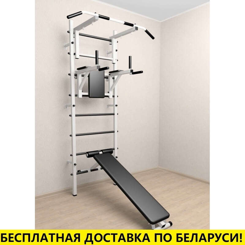 Шведская стенка + турник стандарт + брусья + скамья (SV Sport 505)