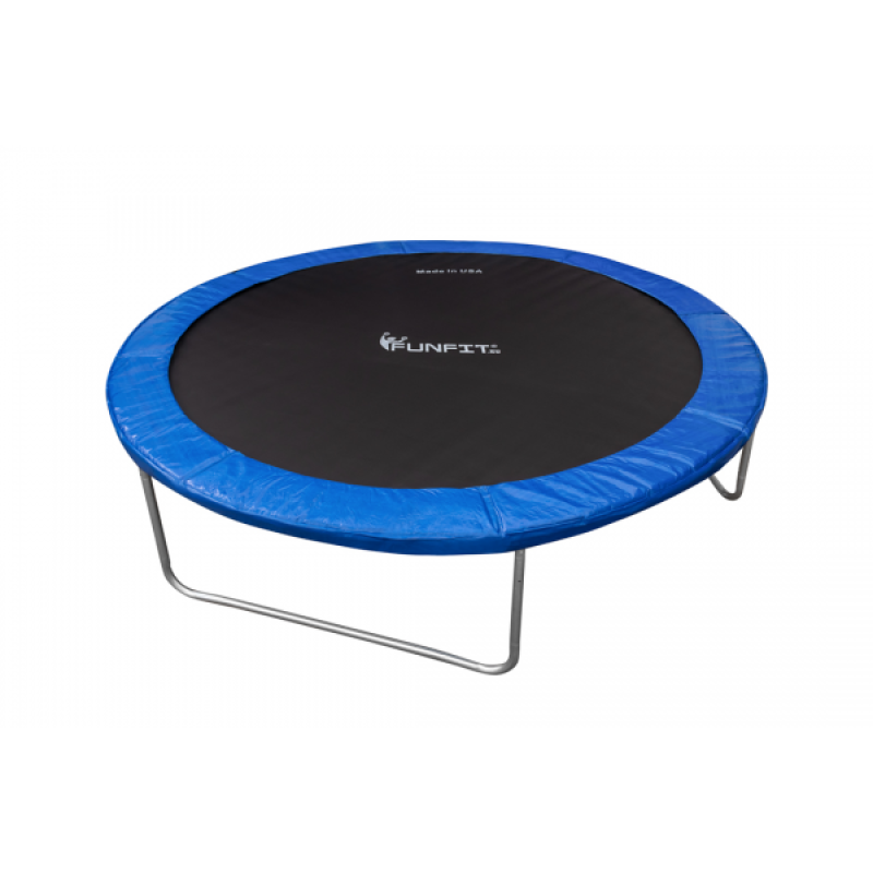 Батут Funfit BASIC (10FT) BLUE с защитной сеткой и лестницей. Диаметр - 312 см. Нагрузка - 150 кг.