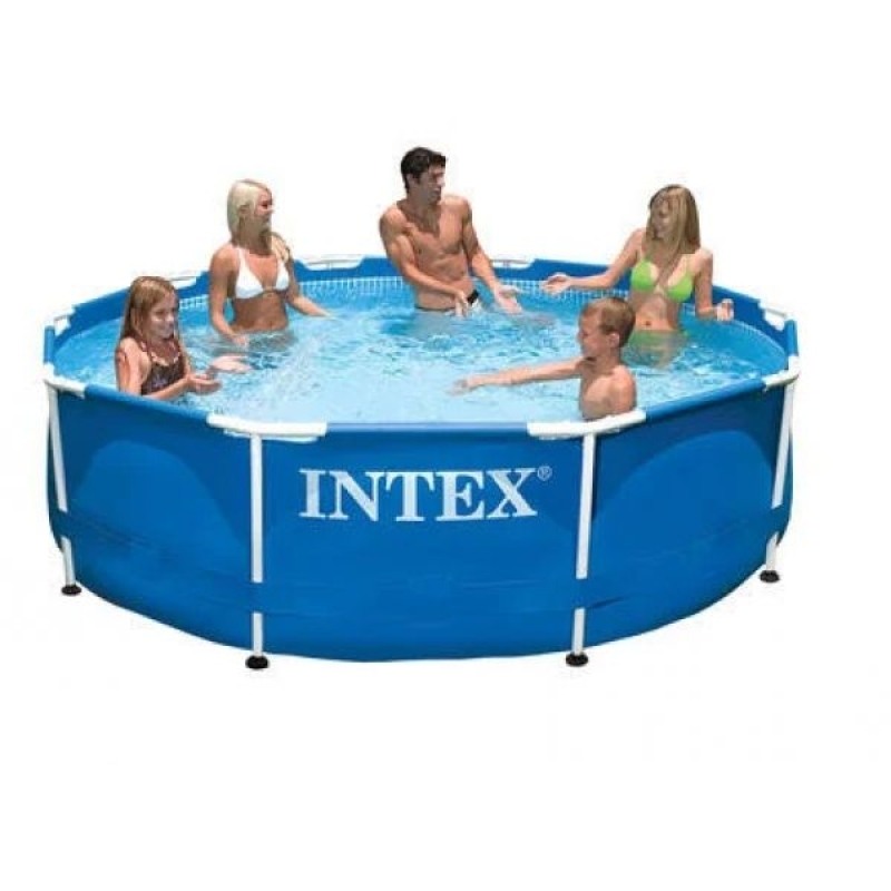 Каркасный бассейн Intex 305×76см с фильтр-насосом 1250 л/ч, тентом и альгитинн, арт. 28202 в наборе