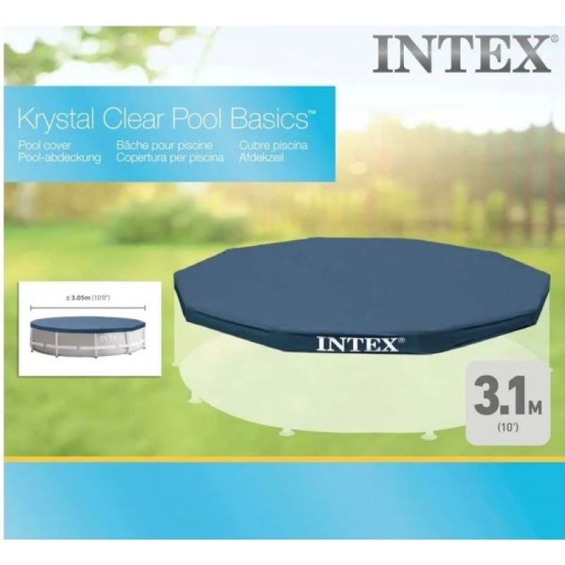 Каркасный бассейн Intex 305×76см с фильтр-насосом 1250 л/ч, тентом и альгитинн, арт. 28202 в наборе