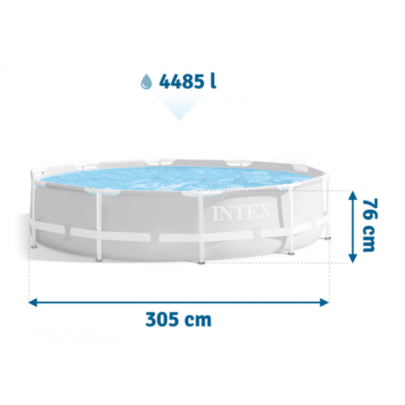 Каркасный бассейн Intex для дачи 26700 Prism Frame Pool 305x76