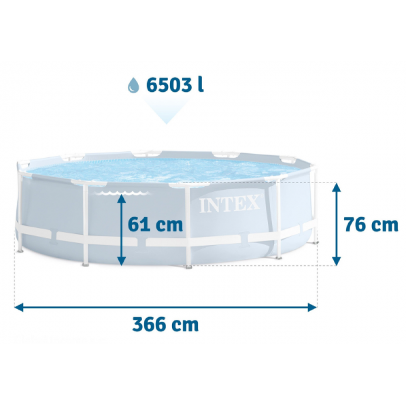 Каркасный бассейн Intex для дачи 26710 Prism Frame Pool 366x76