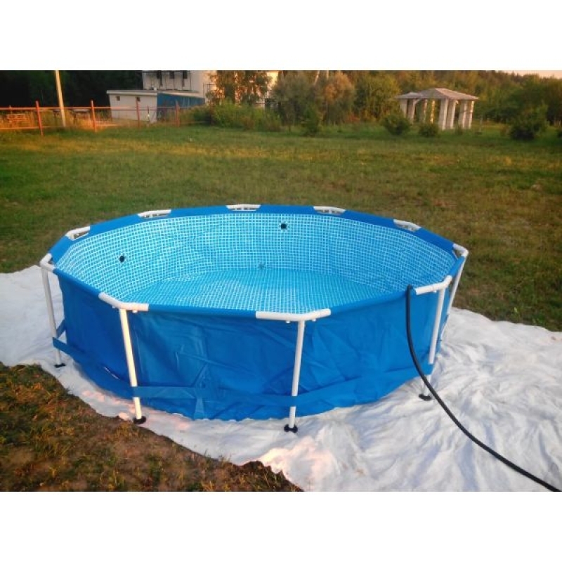 Набор!!! Каркасный бассейн Intex 305×76см, с тентом и альгитинн, арт. 28200 в наборе
