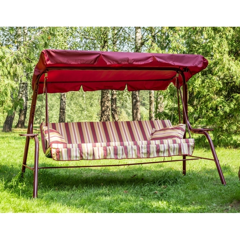 Садовые качели Olsa (Ольса) Стандарт Nova, 231х126х148 см, арт. c790 (нагрузка 210кг; труба Ø45х1.4мм)