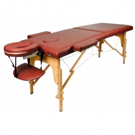 Массажный стол Atlas Sport складной 2-с деревянный 70 см (бургунди)