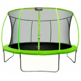 Батут "Alpin SKY Carbon" (12ft) с внутренней сеткой и лестницей (4 ноги). Диаметр - 374 см. Нагрузка - 150 кг.