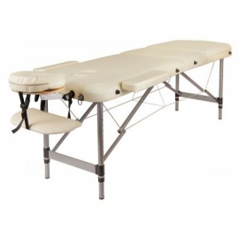 Массажный стол складной Atlas sport 60 см 3-с алюминиевый (бежевый)
