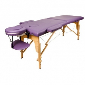 Массажный стол Atlas Sport складной 2-с деревянный 60 см (фиолетовый)