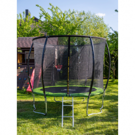 Батут SKYJUMP MASTER green (8FT) с защитной сеткой и лестницей. Диаметр - 252 см. Нагрузка - 150 кг.