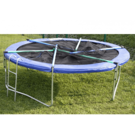 Батут Funfit PRO (10FT) (УСИЛЕННЫЙ) с защитной сеткой, лестницей и длинными СКЛАДНЫМИ стойками. Диаметр - 312 см. Нагрузка - 180 кг.