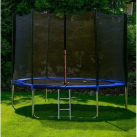 Батут Funfit PRO (УСИЛЕННЫЙ) (8FT) с защитной сеткой, лестницей и длинными СКЛАДНЫМИ стойками. Диаметр - 252 см. Нагрузка - 150 кг.