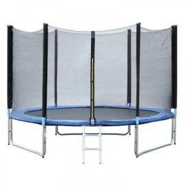 Батут Funfit PRO (10FT) (УСИЛЕННЫЙ) с защитной сеткой, лестницей и длинными СКЛАДНЫМИ стойками. Диаметр - 312 см. Нагрузка - 180 кг.