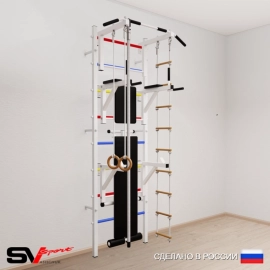 Шведская стенка Sv Sport 508 (Турник стандарт/Брусья/Стойка/Скамья/Канат/Кольца/Лестница)