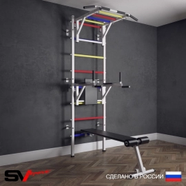 Шведская стенка Sv Sport усиленная 624 (Турник рукоход/Брусья/Скамья)
