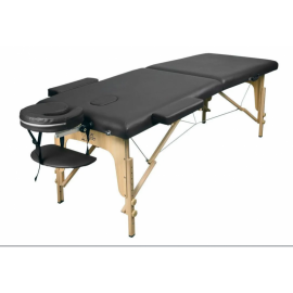 Массажный стол Atlas Sport складной 2-с деревянный 60 см (черный)