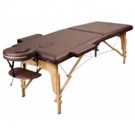 Массажный стол Atlas Sport складной 2-с деревянный 70 см (темно-коричневый)