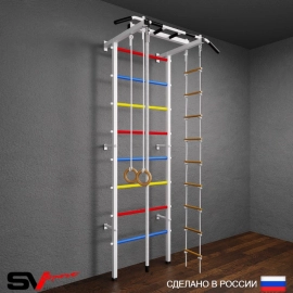Шведская стенка Sv Pro 801 (Турник Pro/Канат/Кольца/Лестница)
