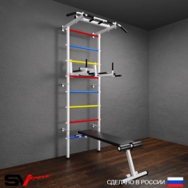 Шведская стенка Sv Pro 804 (Турник Pro/Брусья/стойка/Скамья)