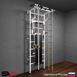 Шведская стенка Sv Pro 805 (Турник Pro/Брусья/стойка/Скамья/Канат/Кольца/Лестница)