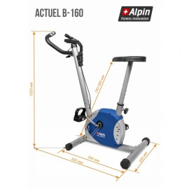 Велотренажер Alpin Actuel B-160 синий (ременной; 100 кг)