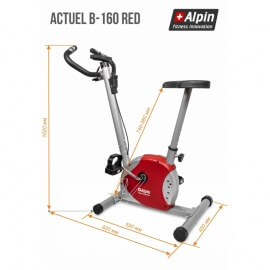Велотренажер Alpin Actuel B-160 красный (ременной; 100 кг)