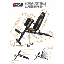 Скамья спортивная Alpin Champion G-17