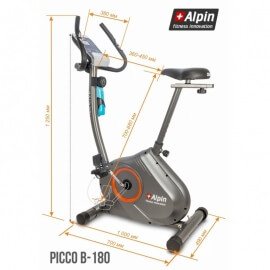 Велотренажер Alpin Picco B-180 (маховик 6 кг; 120 кг)