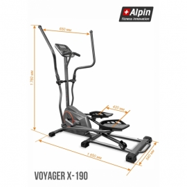 Эллиптический тренажер Alpin Voyager X-190 (маховик 7кг; 120 кг)