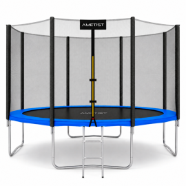 Батут "Ametist" (12 ft) с внешней сеткой и лестницей. Диаметр - 374 см. Нагрузка - 150 кг.