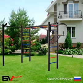 Уличная шведская стенка Sv Sport РУКОХОД + турник + брусья + турник прямой + кронштейн (У5073)