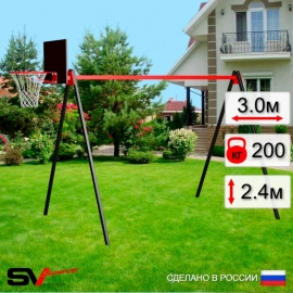 Уличные качели Sv Sport рама 3,0м + щит баскет. (УК160К)