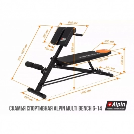 Скамья Спортивная ALPIN Multi Bench G-14