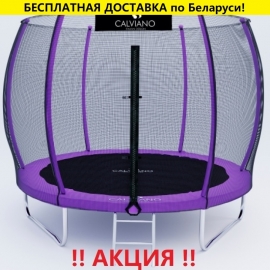 Батут "Calviano" (10ft) MASTER PURPLE с внешней сеткой и лестницей. Диаметр - 312 см. Нагрузка - 150 кг.