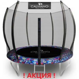 Батут "Calviano" (10ft) MASTER SMILE с внешней сеткой и лестницей. Диаметр - 312 см. Нагрузка - 150 кг.