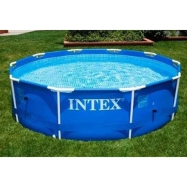 Каркасный бассейн Intex 305×76см с фильтр-насосом 1250 л/ч, тентом и альгитинн, арт. 28202 в наборе