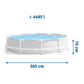 Каркасный бассейн Intex для дачи 26700 Prism Frame Pool 305x76