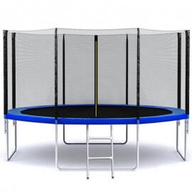 Батут "Atlas Sport" (13ft) Basic BLUE с внешней сеткой и лестницей. Диаметр - 404 см. Нагрузка - 180 кг.