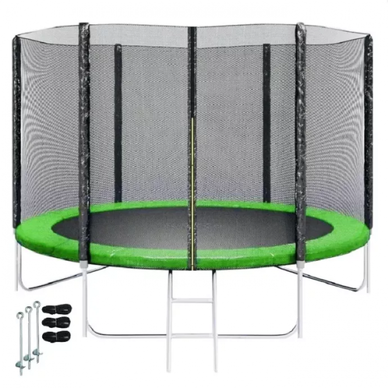 Батут SKYJUMP PRO (УСИЛЕННЫЙ) (8FT) с защитной сеткой и лестницей. Диаметр - 252 см. Нагрузка - 150 кг.